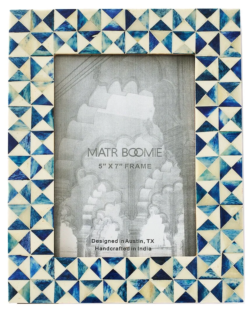 Varuna 5x7 Picture Frame - Blue, Bone