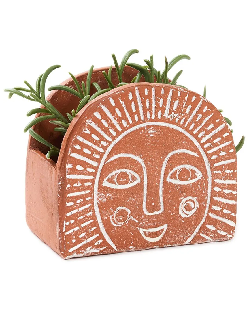 Vasanta Sunrise Planter with Drainage - Terracotta, Clay