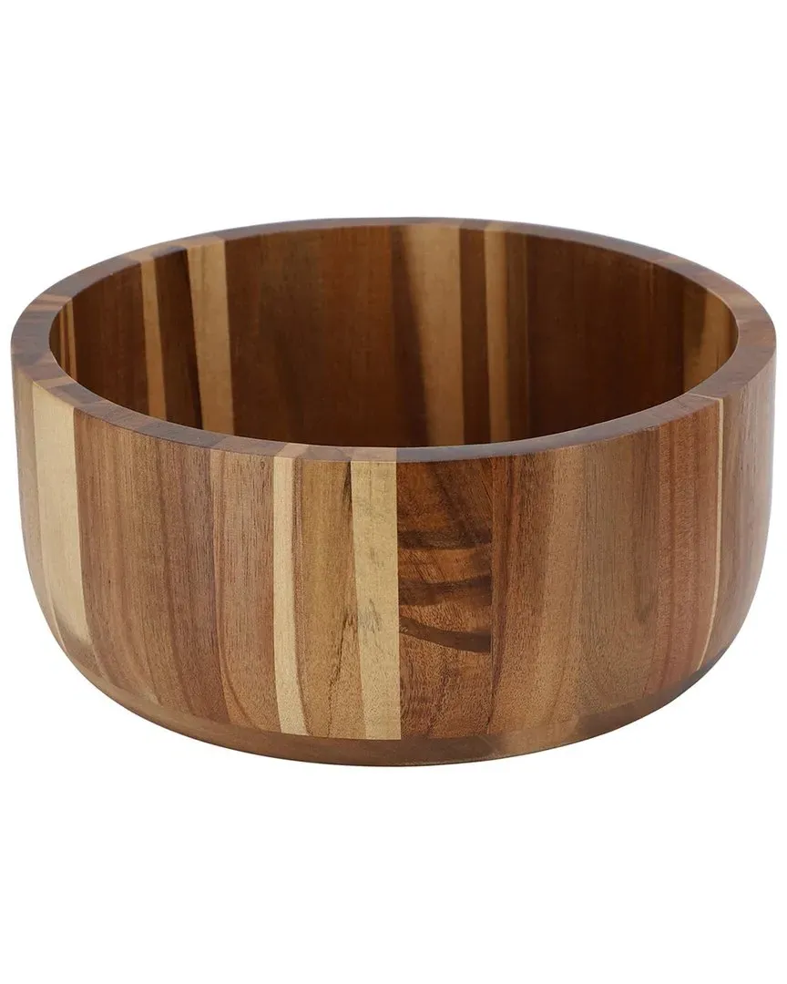 10.5in Large Salad Bowl - Light Brown, Acacia Wood image