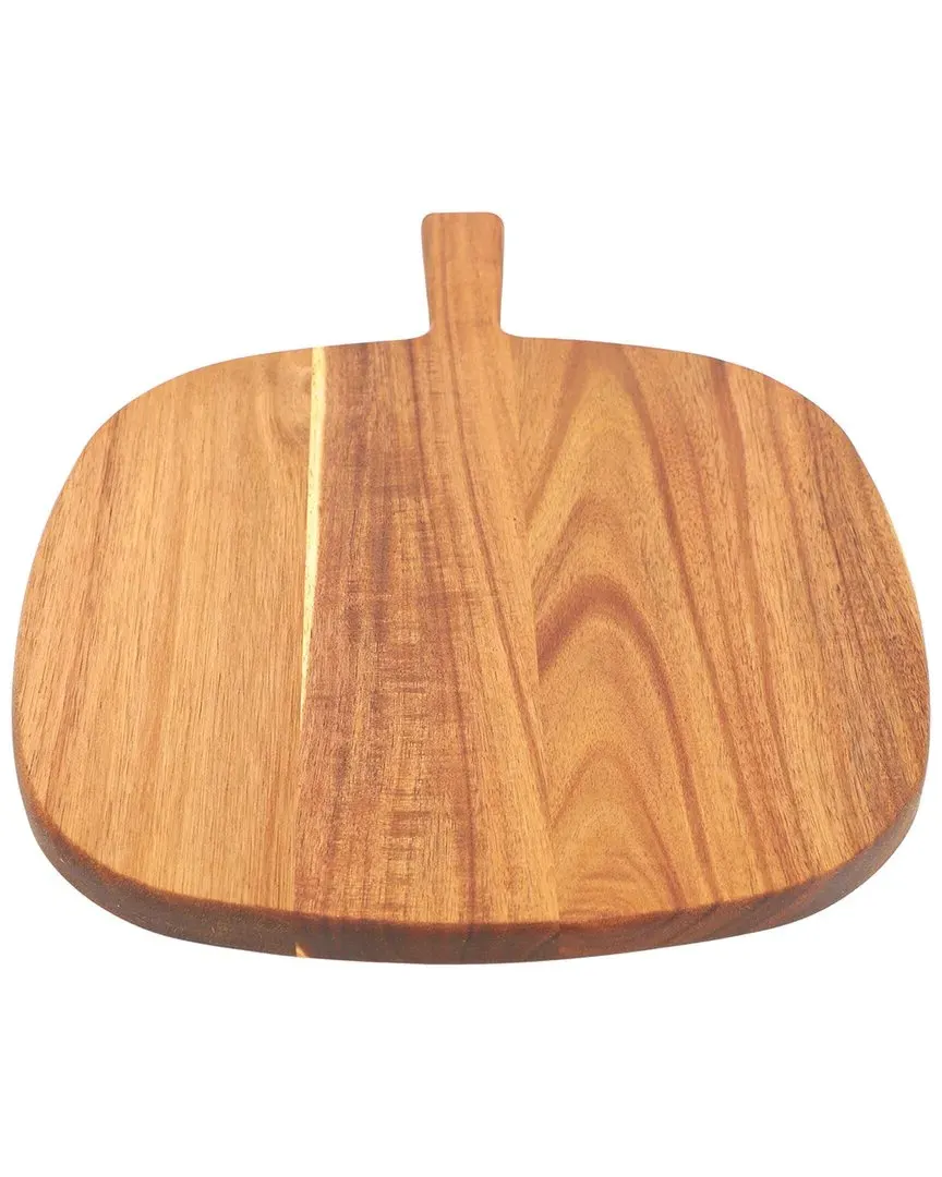 13in Round Cutting Board with Handle - Brown, Acacia Wood image