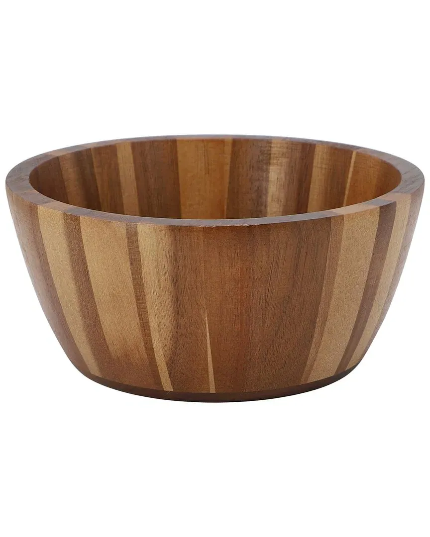 2-Piece Salad Bowl Set - Light Brown, Acacia Wood image