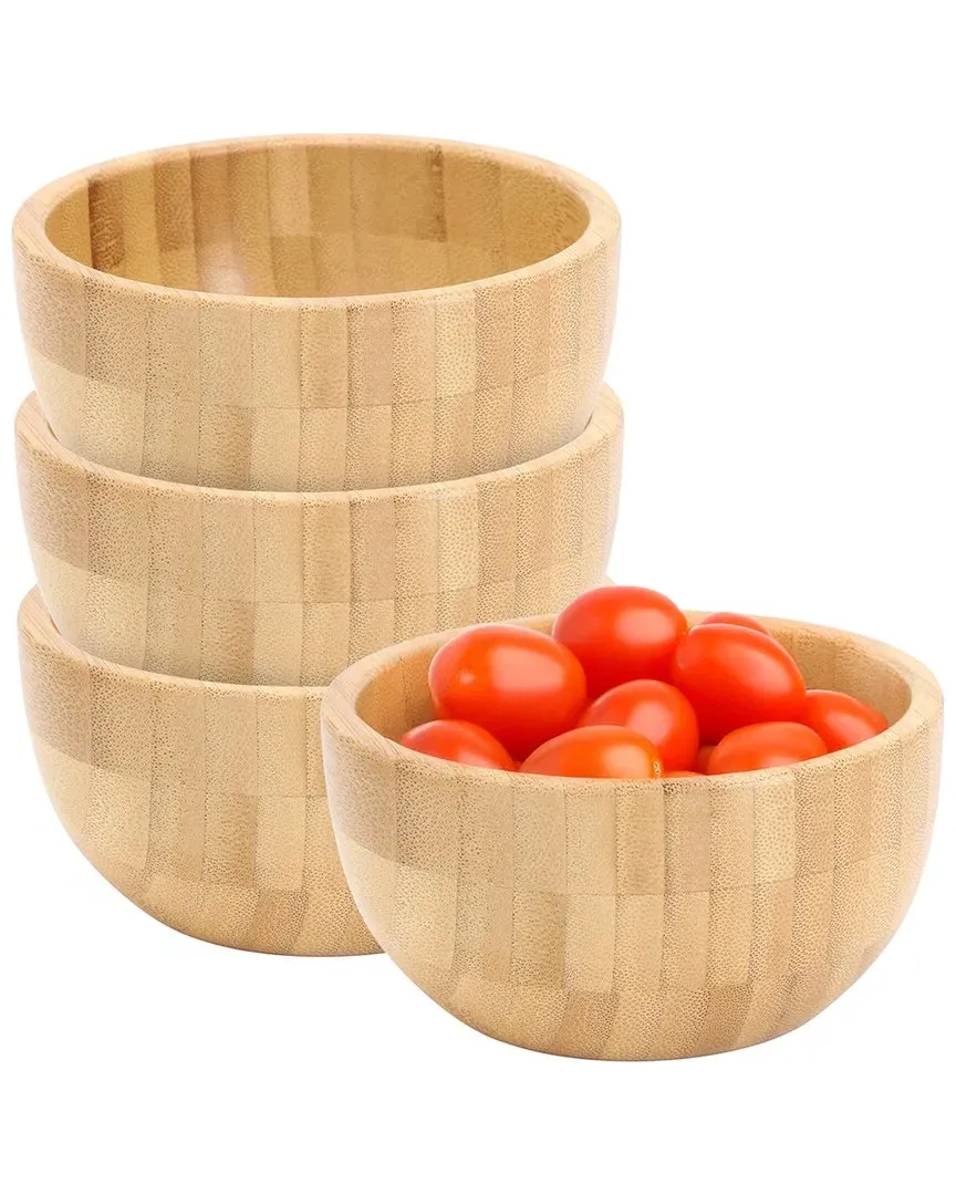 4.75in Bamboo Wood Serving Bowl - Light Brown image