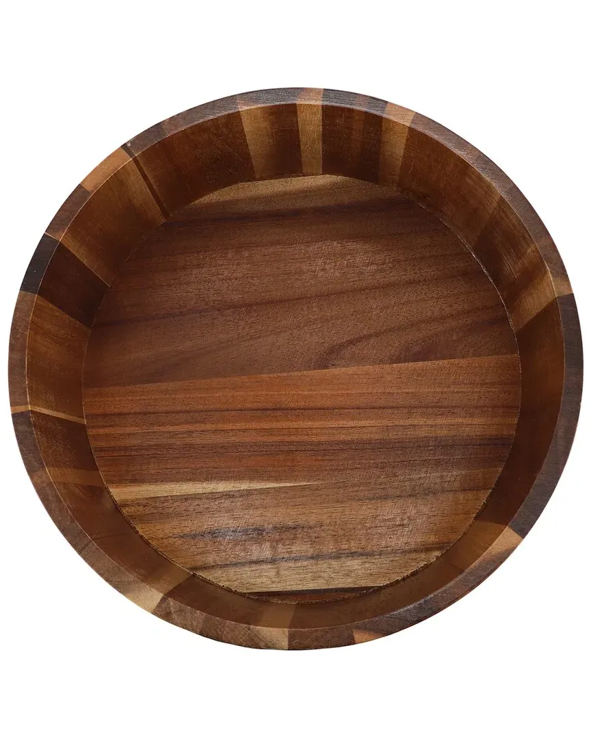 9.75in Large Salad Bowl - Light Brown, Acacia Wood image