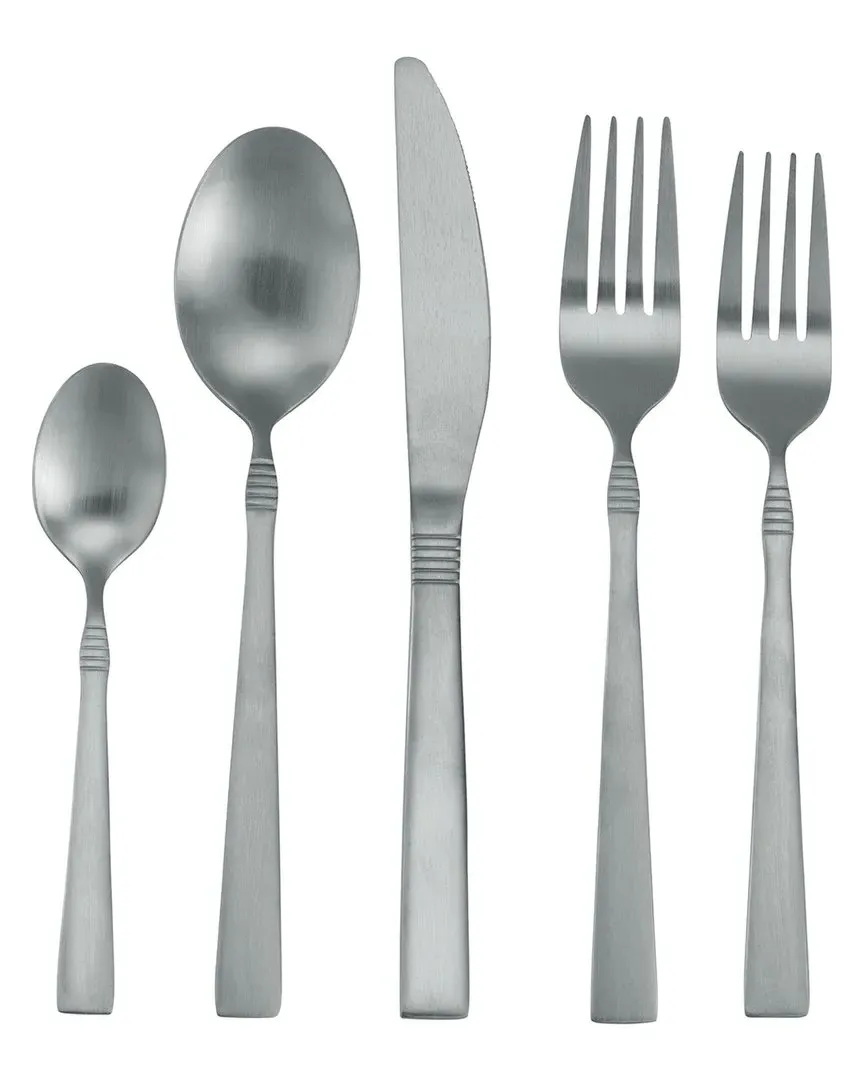 Cravat 20-Piece Flatware Set - Matte Silver, Stainless Steel image