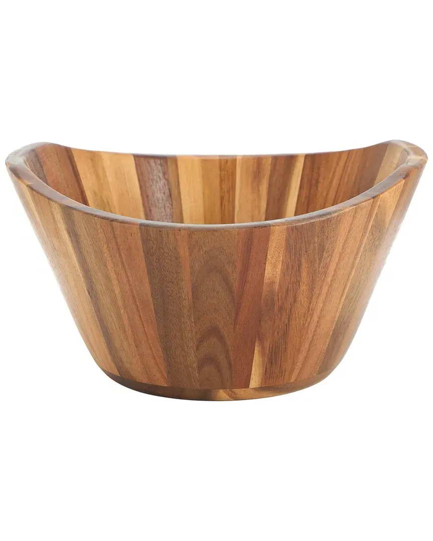 Deep Salad Bowl - Light Brown, Acacia Wood image