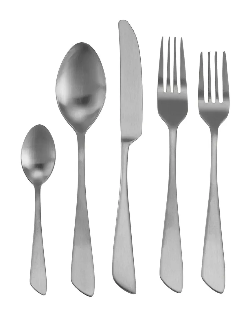 Gibbous 20pc Flatware Set - Silver, Stainless Steel