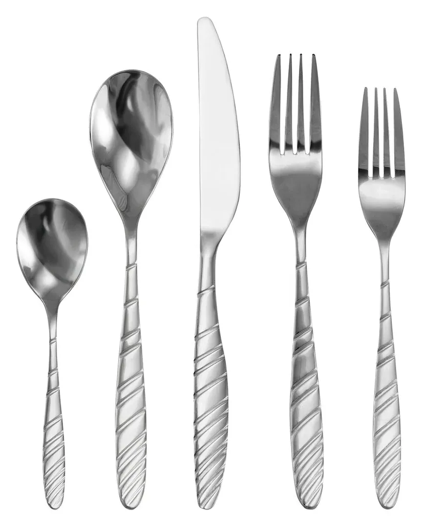 La Vague 20pc Flatware Set - Silver, Stainless Steel