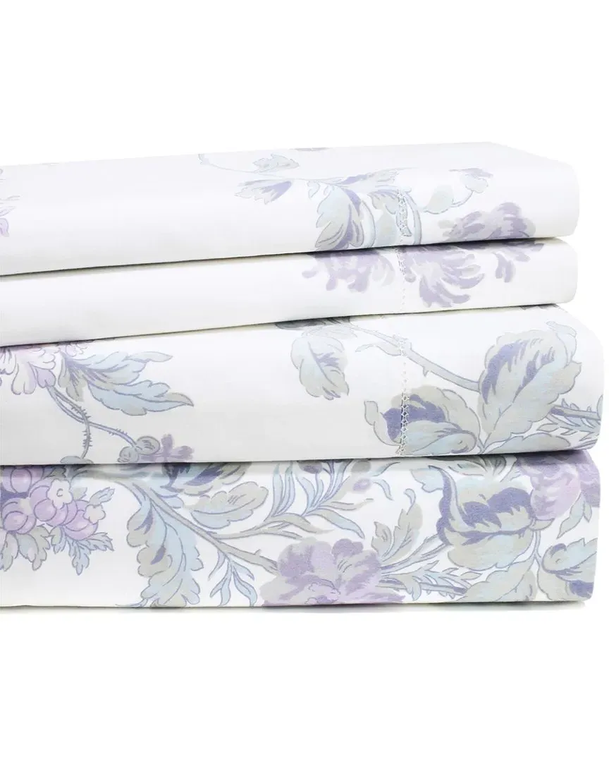200tc Percale Jardin De Rose Sheet Set - Purple, Cotton image