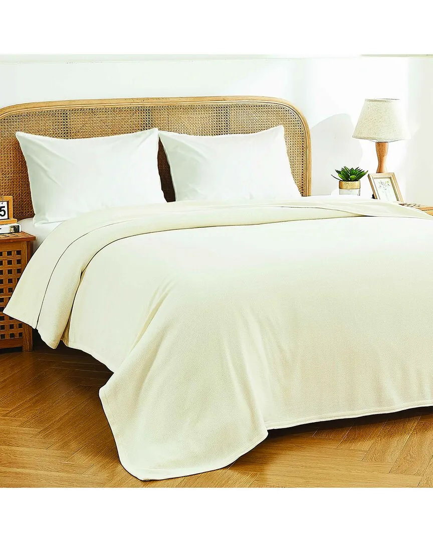 Bamboo Cotton Blanket - Ivory image