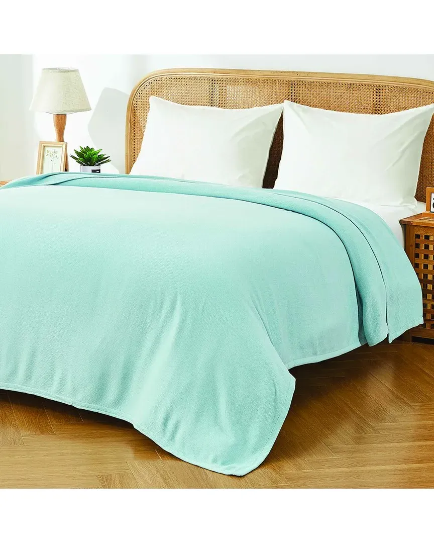 Bamboo Cotton Blanket - Sky Blue