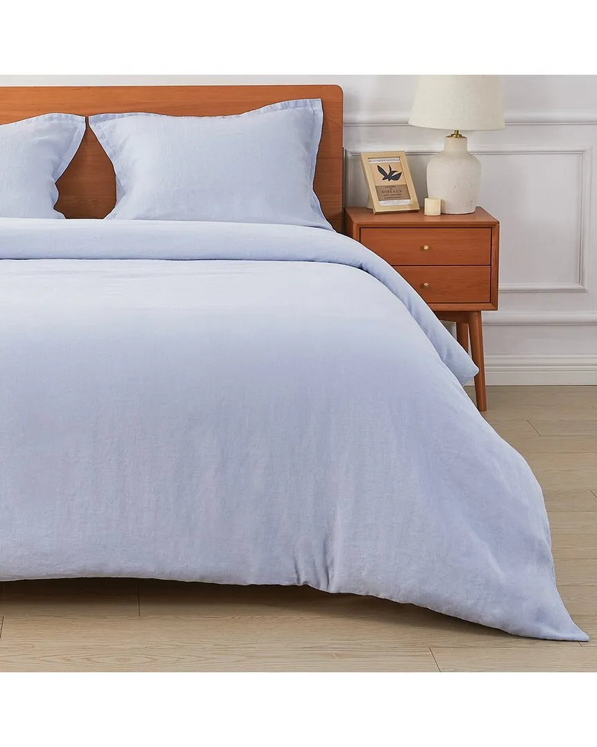 European Linen Duvet Set - Blue