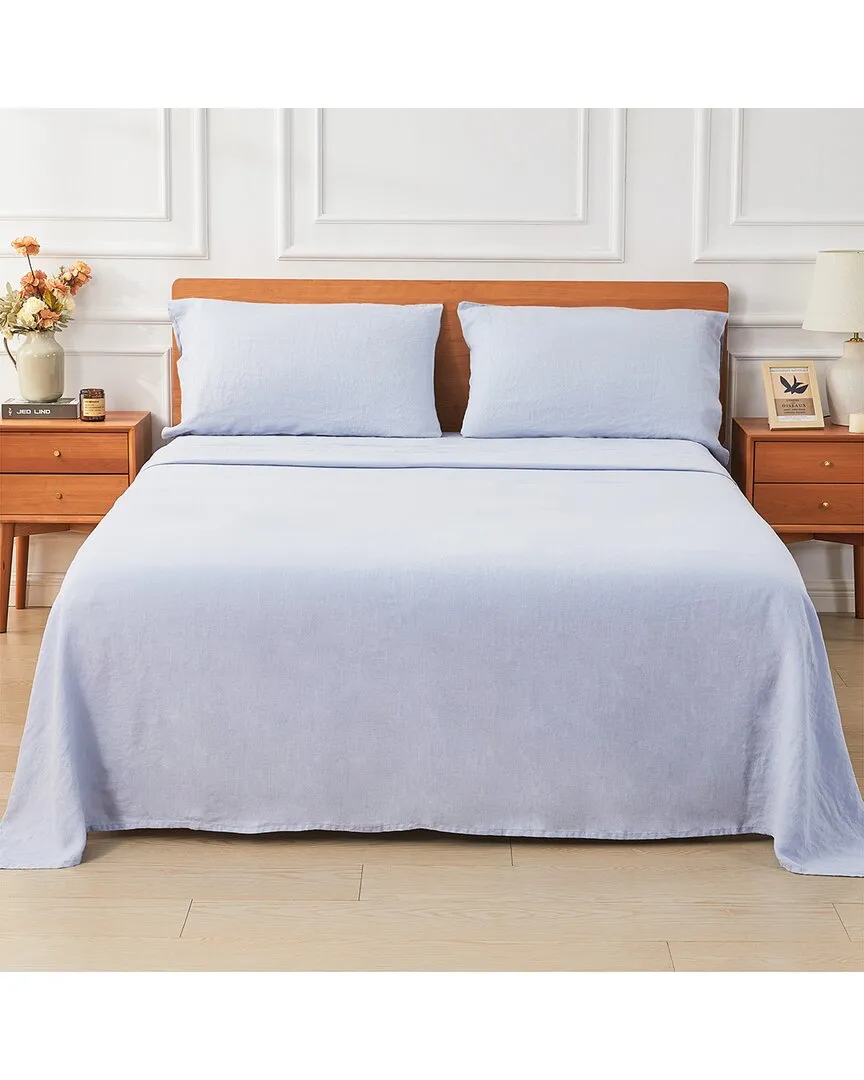 European Linen Sheet Set - Blue