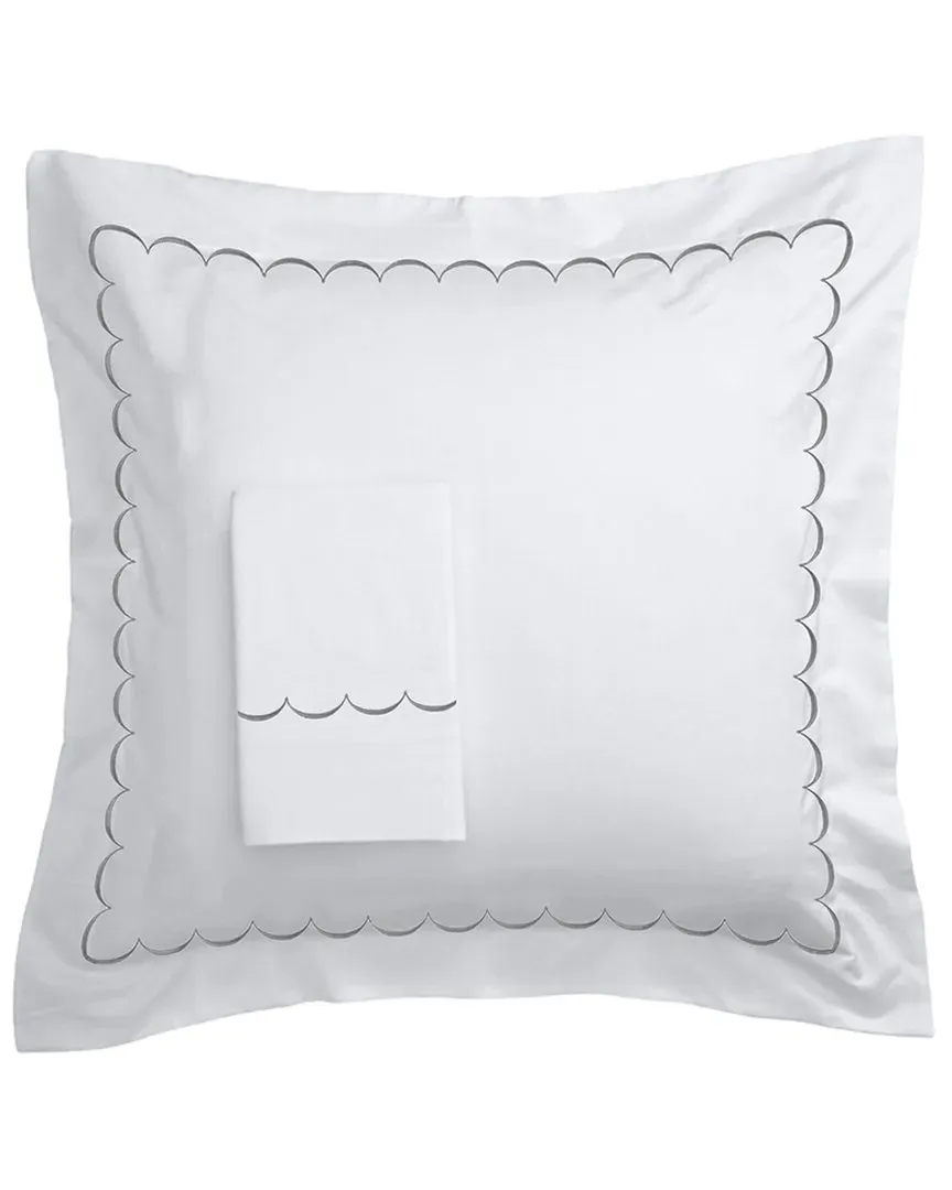 T600 Rope Embroidered Sham Set - Grey, Cotton image