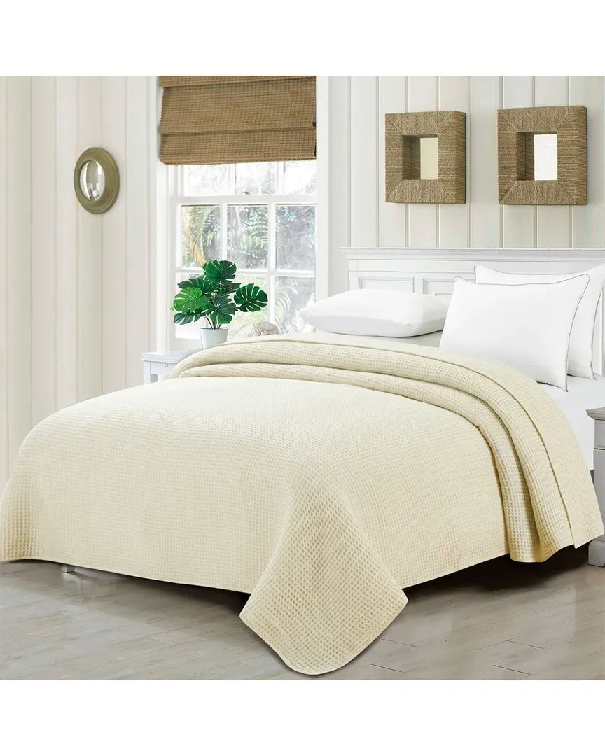 Wool Waffle Weave Blanket - Ivory image