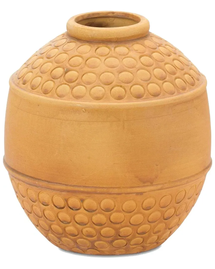 Bubbled Terracotta Vase - Brown image