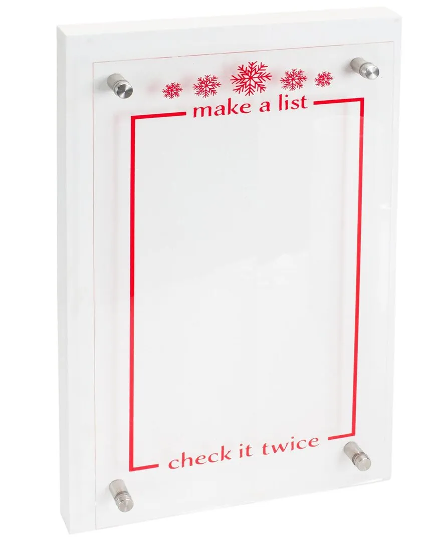 Christmas List Acrylic Sign - Red image