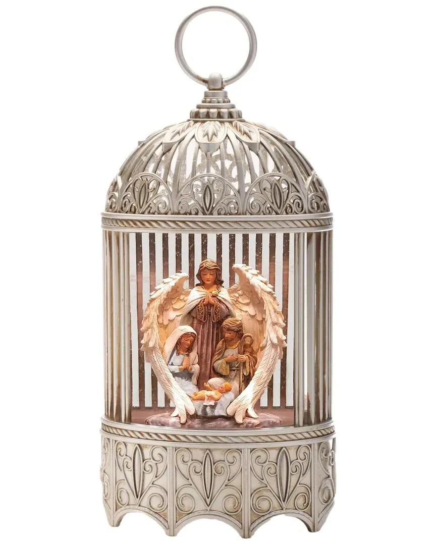 LED Nativity Scene Snow Globe - Beige image