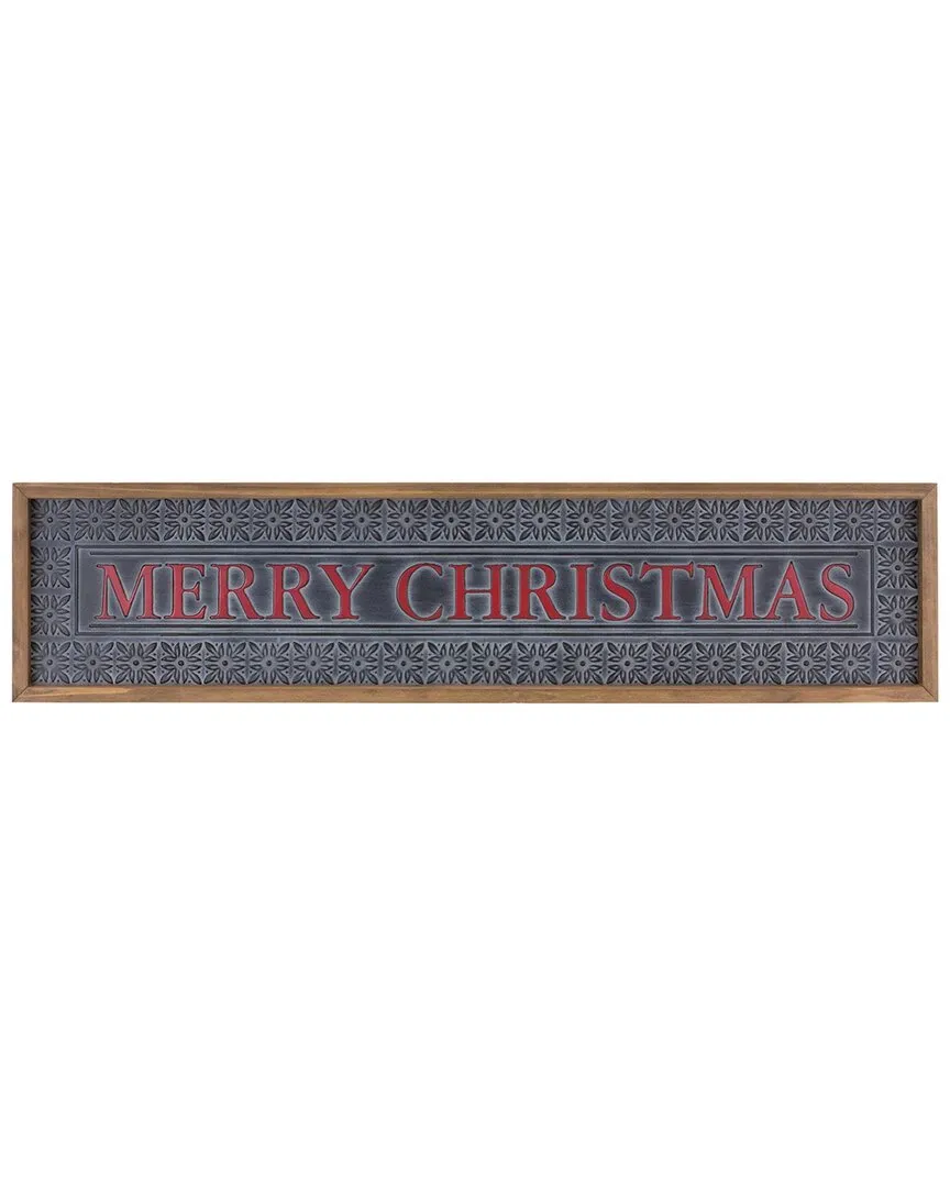 Ornate Metal Merry Christmas Sign - Black image