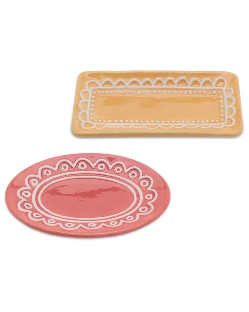 Set of 12 Ceramic Trinket Dishes - Yellow image