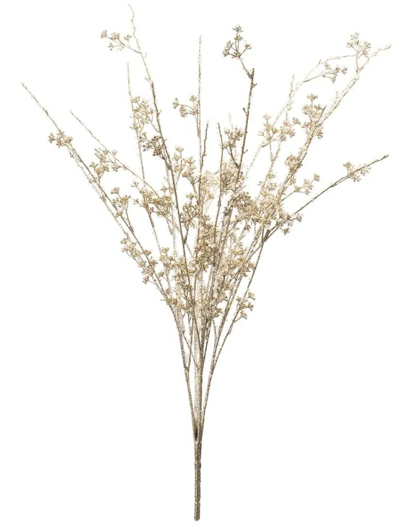 Set of 2 Beaded Iced Berry Spray - Gold image