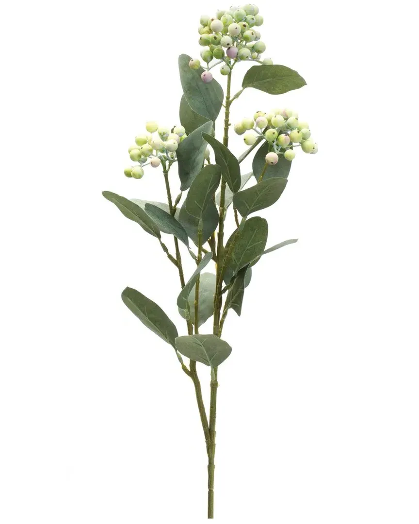 Set of 2 Berry Foliage Spray - Green, Polyester