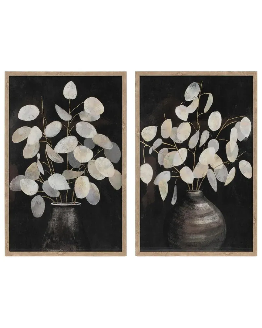 Set of 2 Eucalyptus Print Wall Art - Beige, MDF image