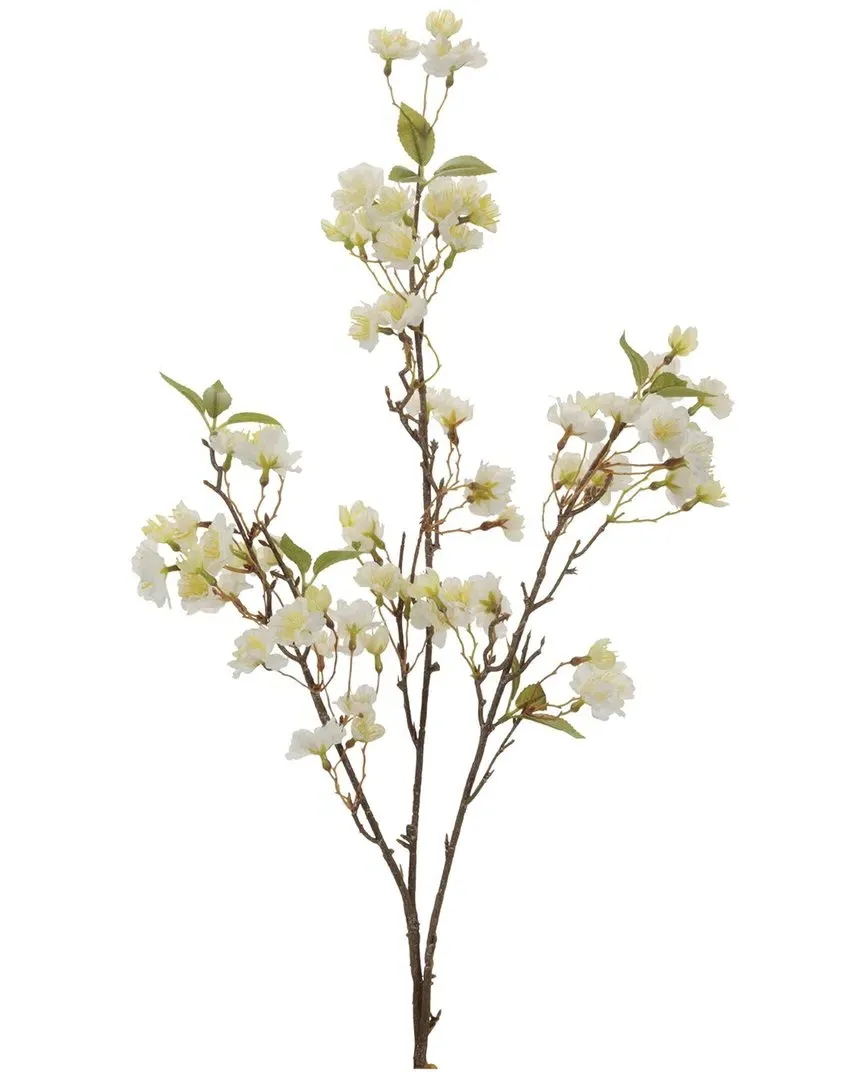 Set of 4 Blossom Floral Branch - White