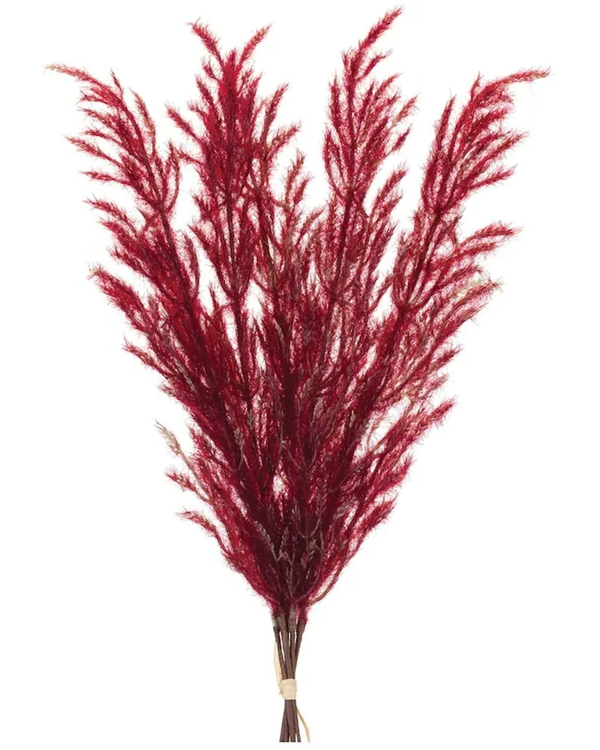 Set of 6 Burgundy Plume Bundle - Red, Polyester image
