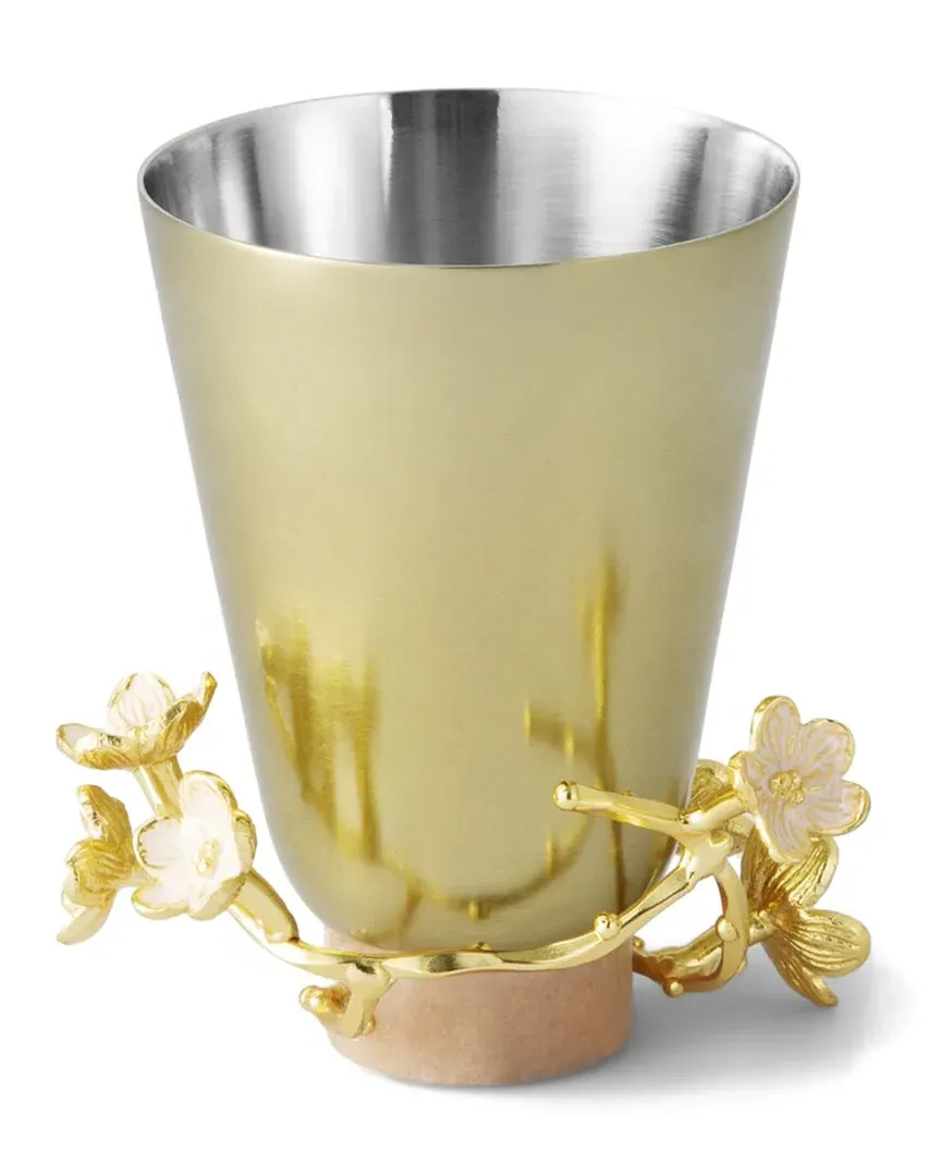 Cherry Blossom Bud Vase - Brass, Stone image
