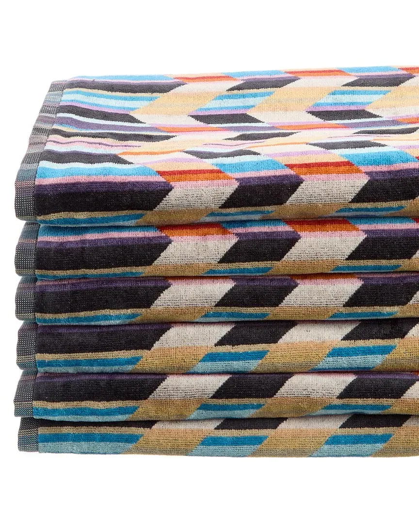 Brody Set of 6 Bath Towels - Multicolor, Cotton