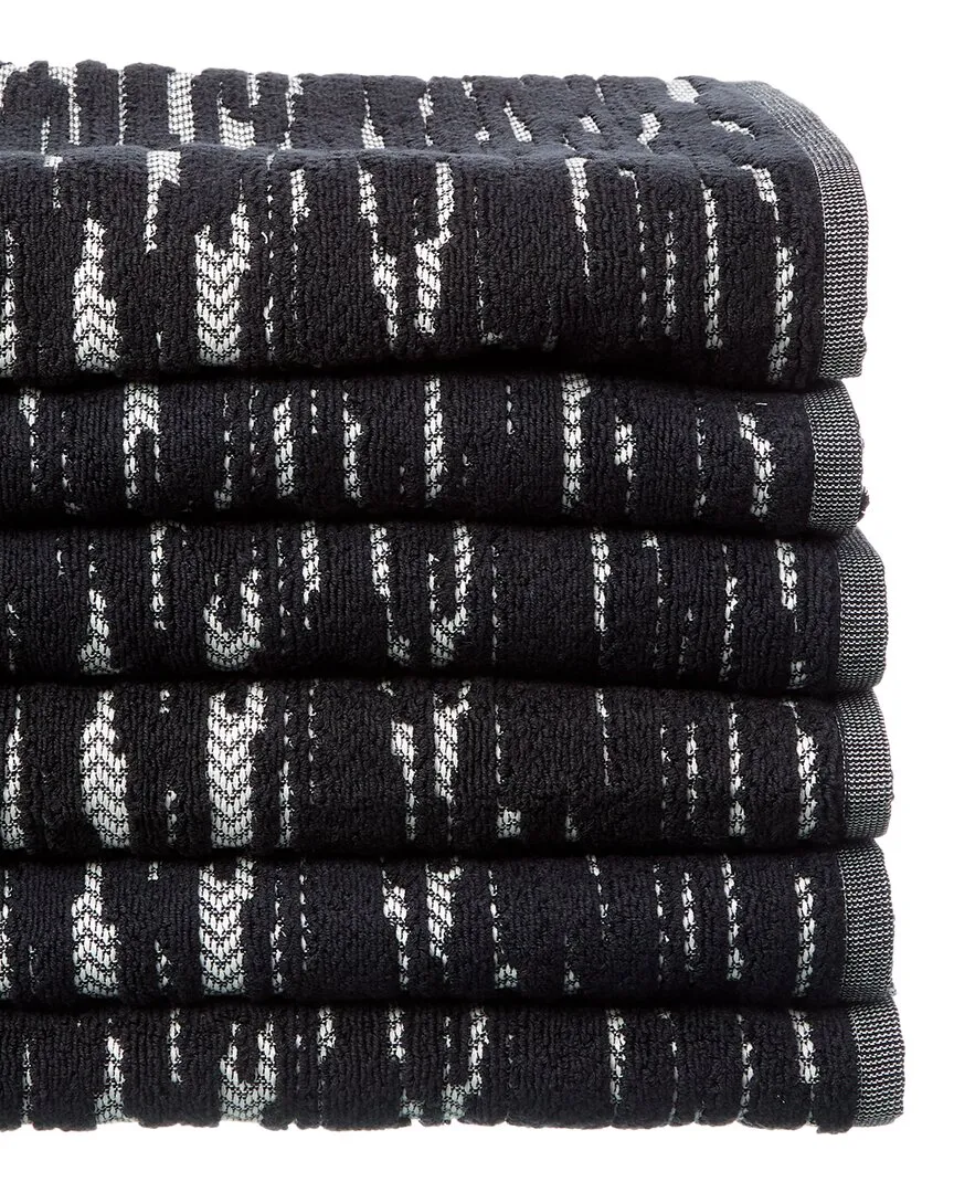 Carlyle 6-Piece Bath Towel Set - Black, Cotton image