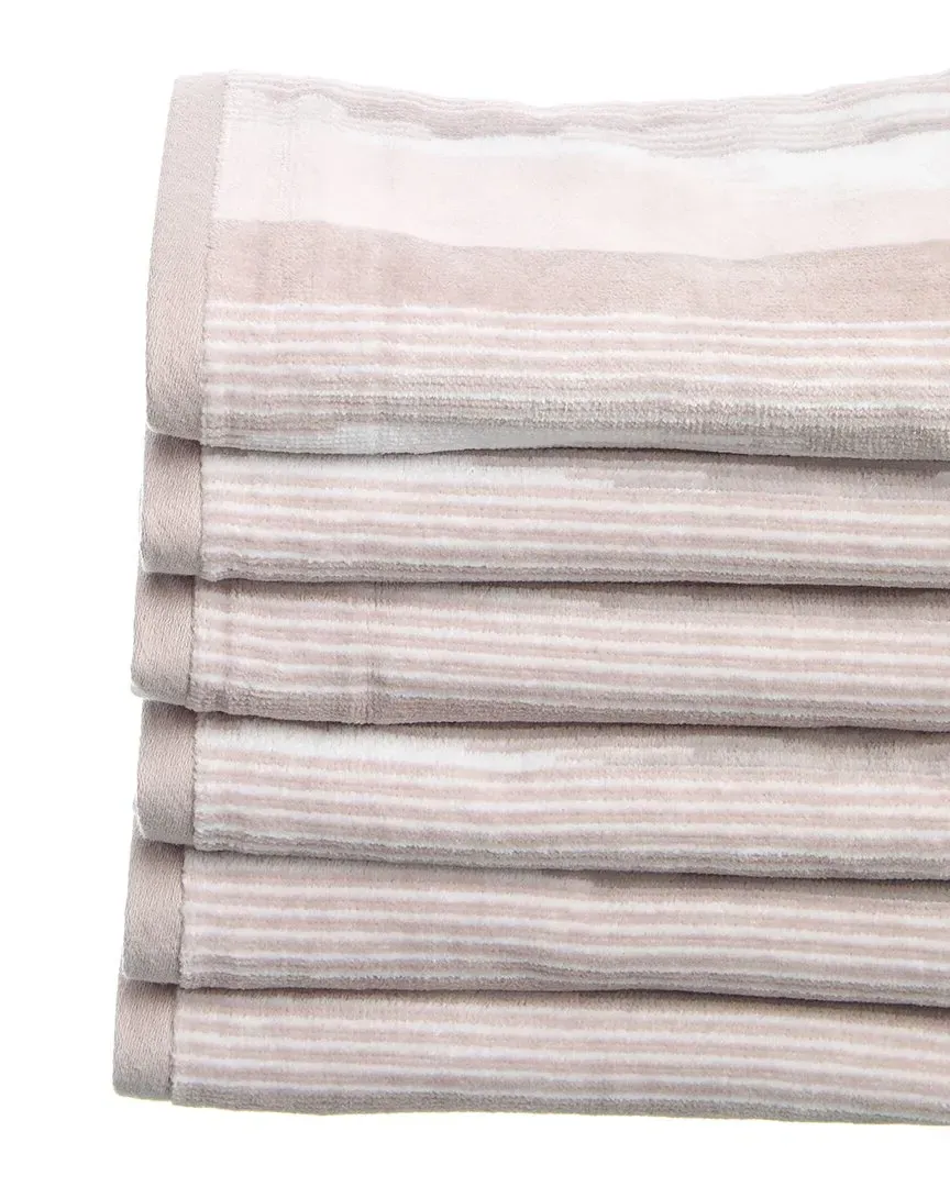 Clint Set of 6 Hand Towels - Multicolor, Cotton