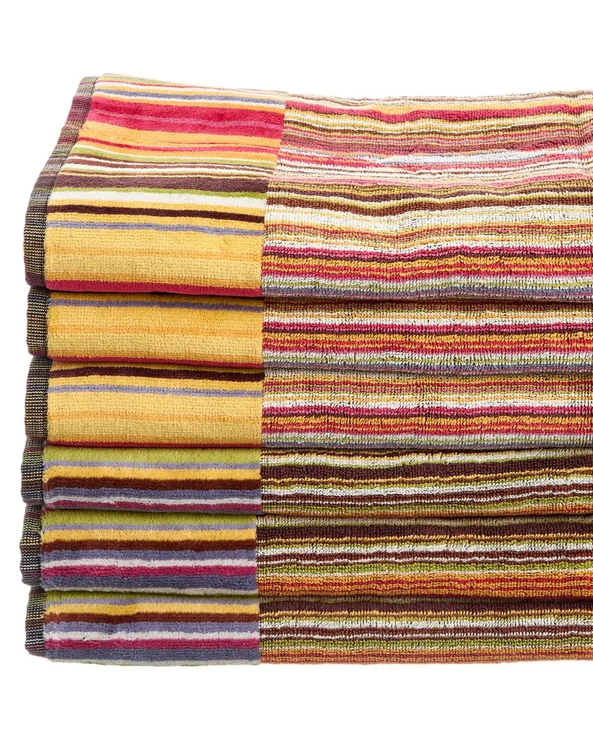 Jazz Set of 6 Bath Towels - Multicolor, Cotton