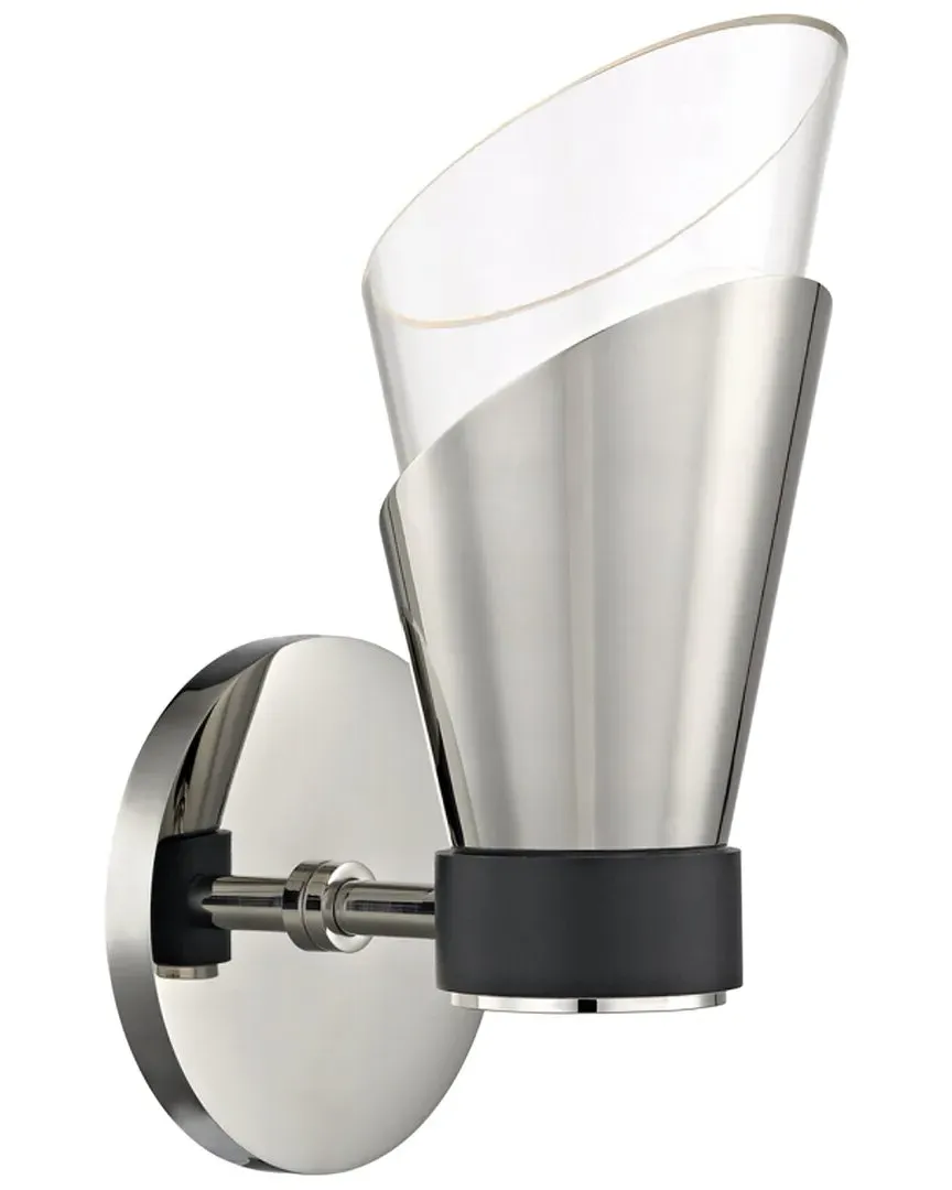 Angie Wall Sconce - Polished Nickel, Clear Glass image