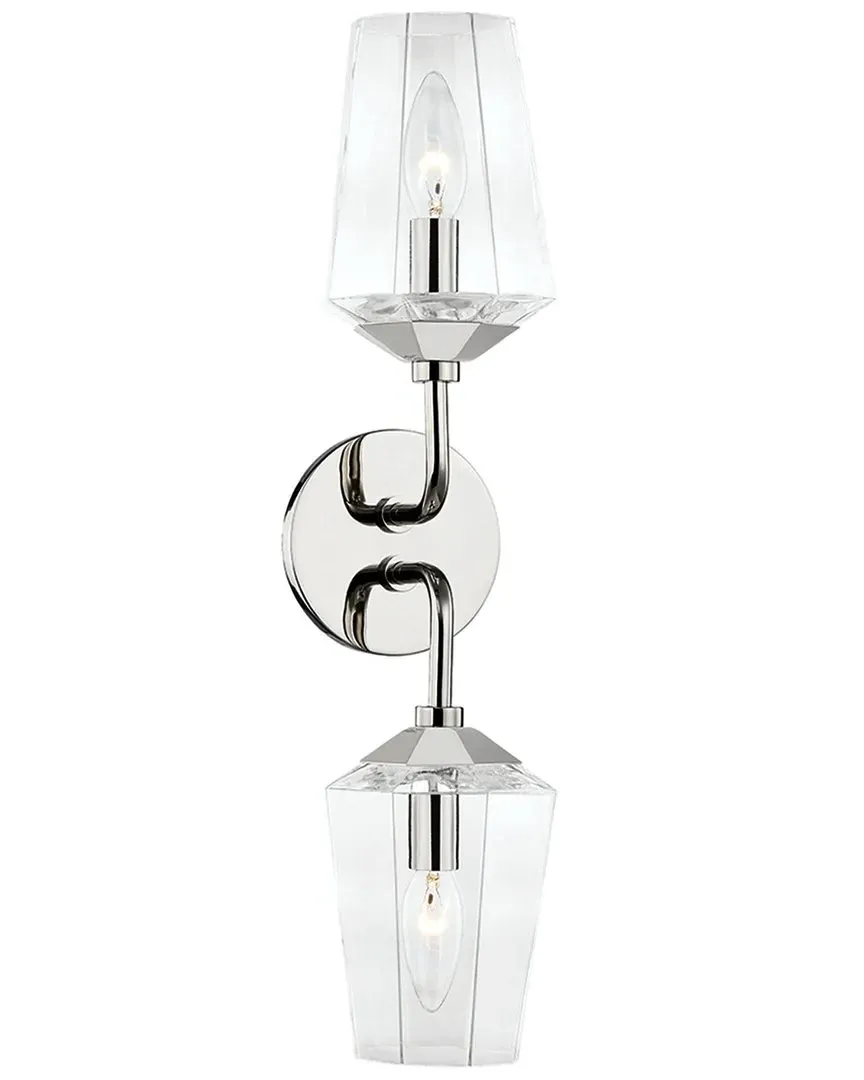 Kayla Bath & Vanity Light - Polished Nickel, Clear Glass