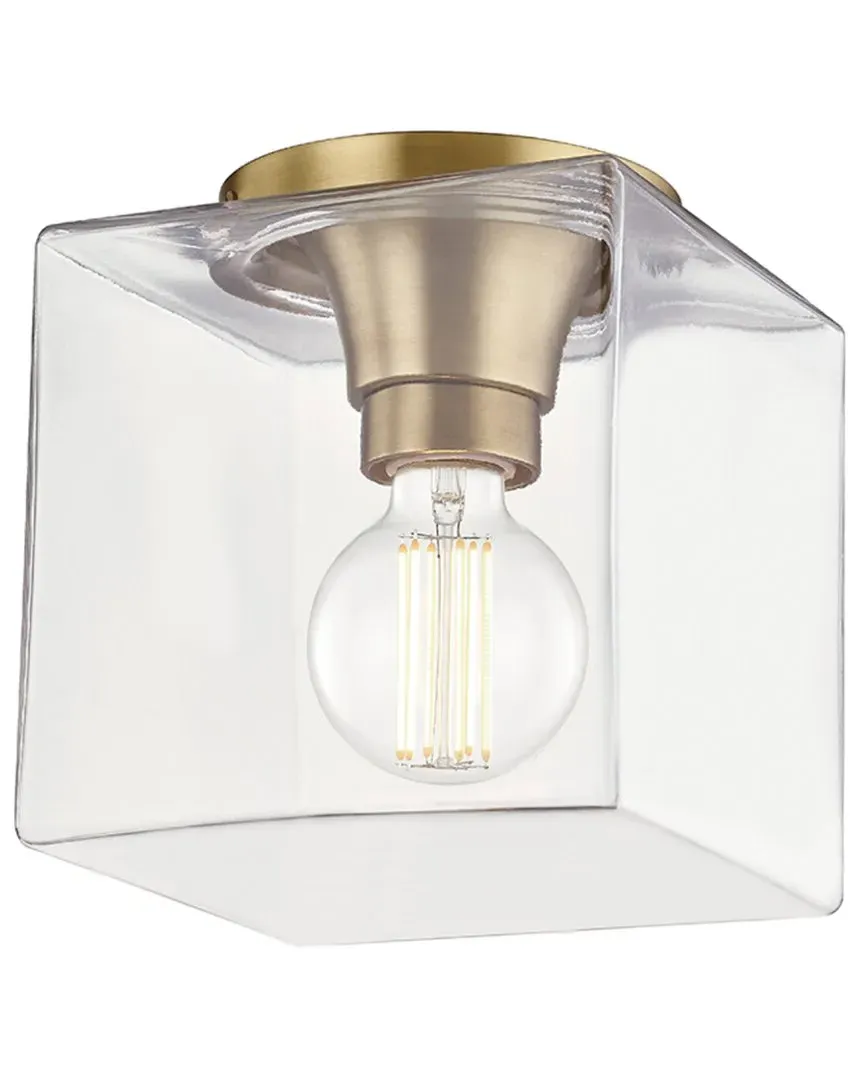 Mitzi Grace Flush Mount - Aged Brass, Clear Glass image