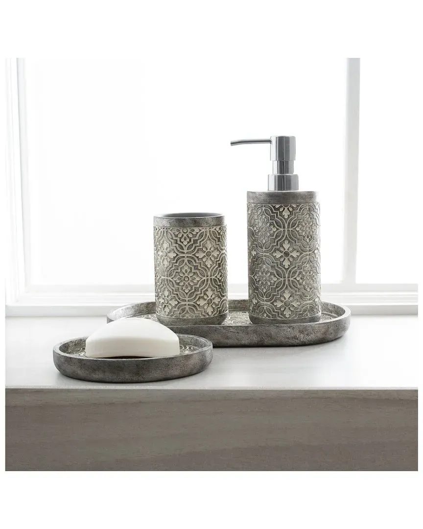 Marrakesh 4-Piece Bath Countertop Set - Grey