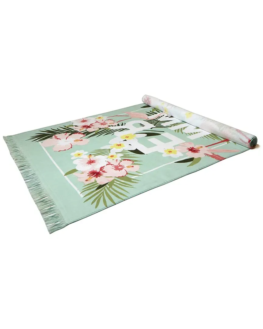 Set of 2 Summer Tropical Hammam Beach Towels - Multicolor, Cotton