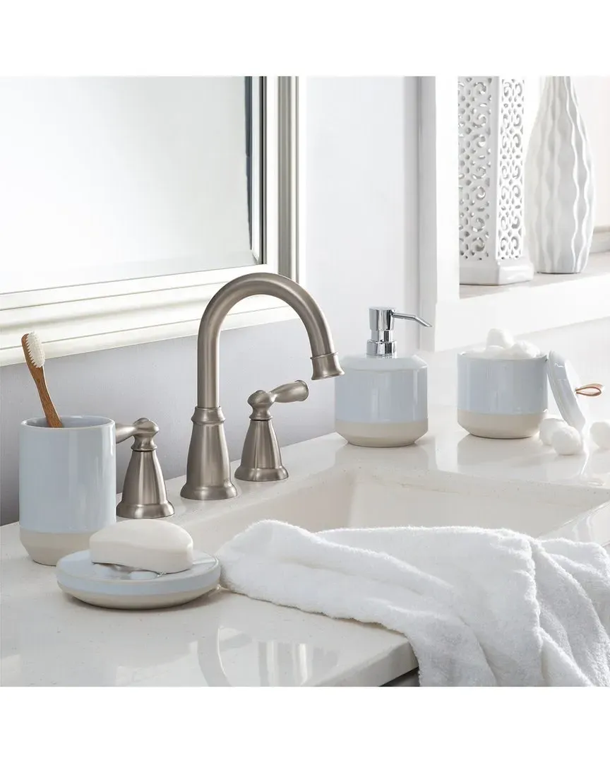 Shikoku 4-Piece Bath Countertop Set - White, Ceramic