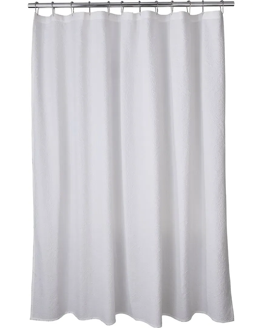 Vienne Shower Curtain Set - White, Polyester image