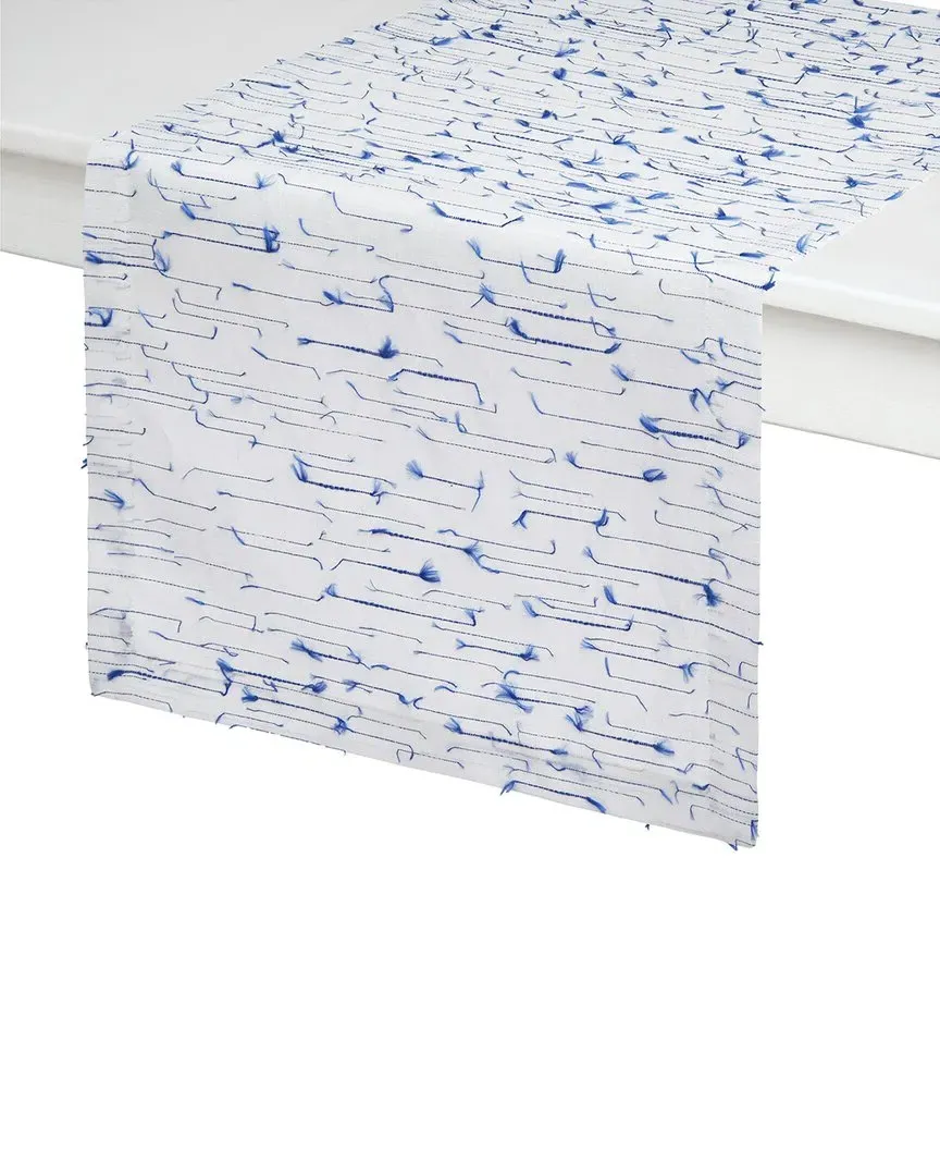 Amalfi Table Runner - Blue, Linen image