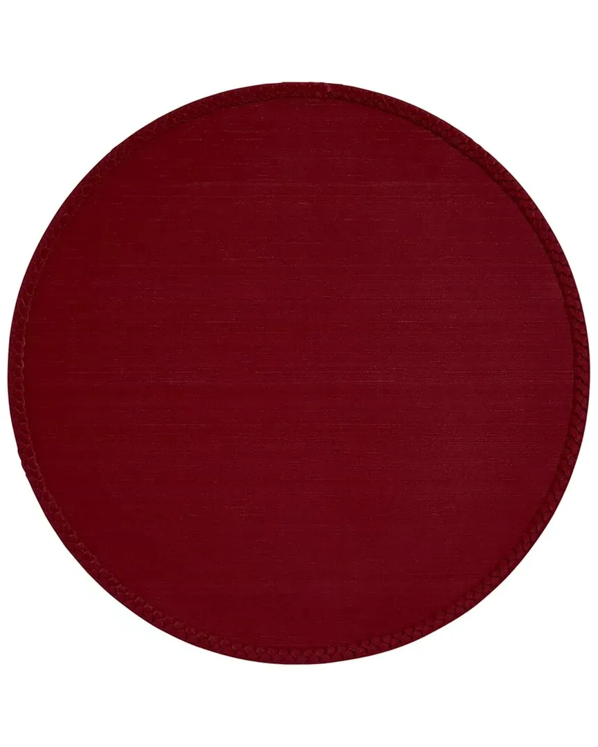 Lexington Round Placemats Set of 4 - Red, Vinyl