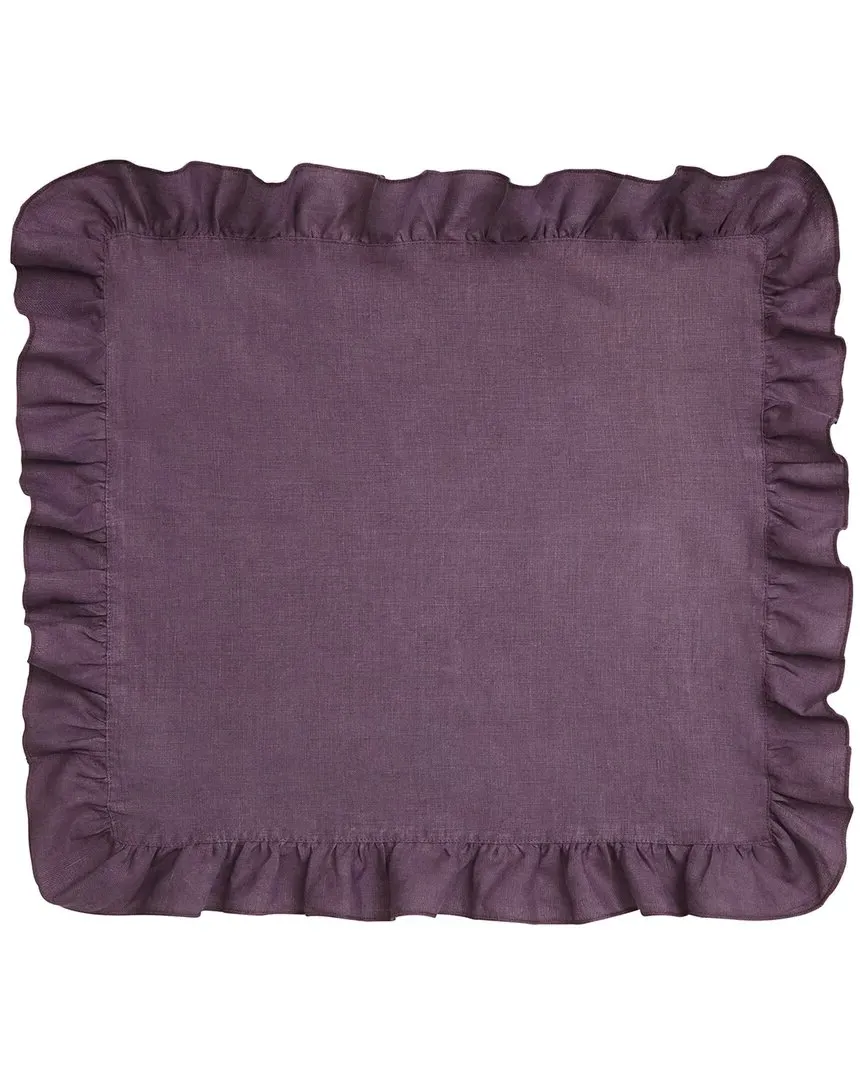 Lucca Set of 4 Napkins - Purple, Linen