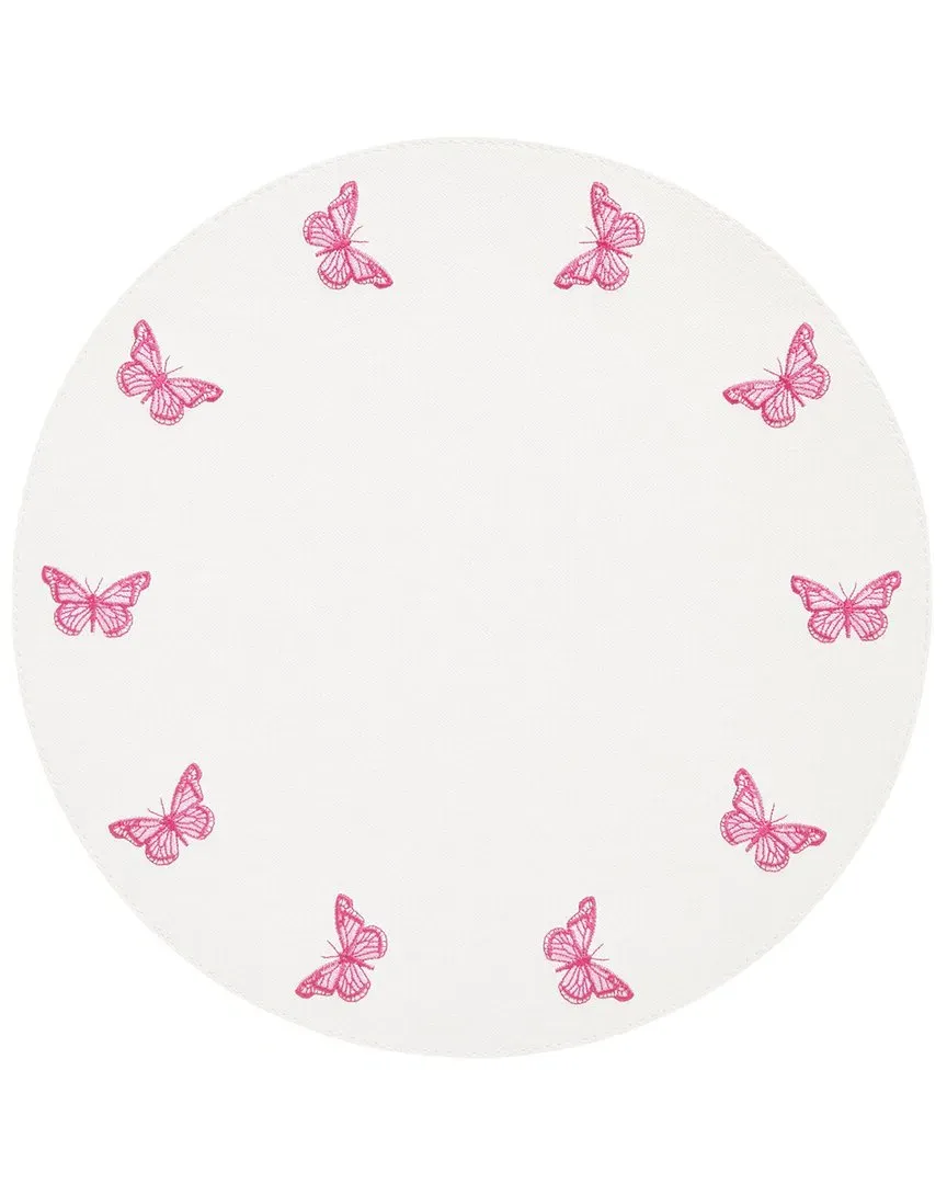 Mayfair Round Placemats Set of 4 - Pink, Vinyl
