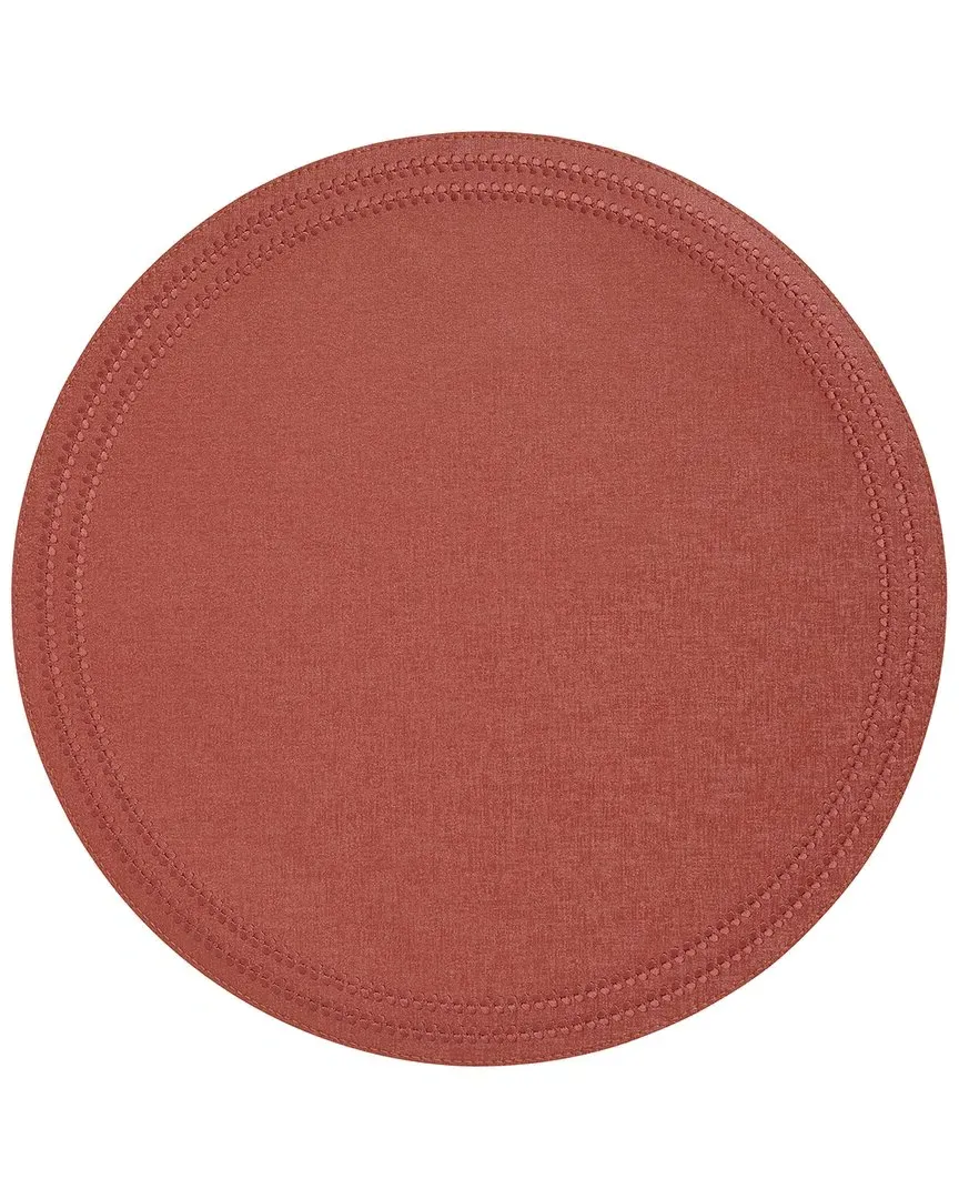 Paloma Round Placemats Set of 4 - Red, Vinyl