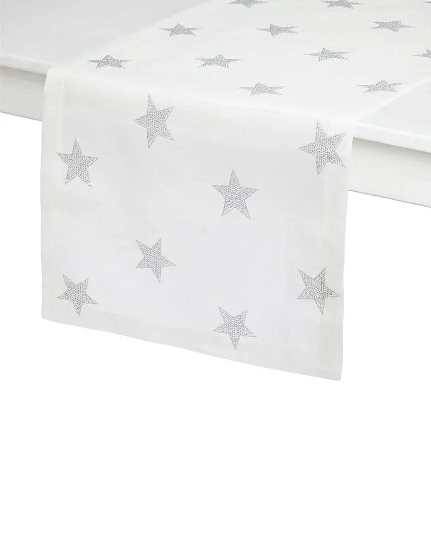 Starry Night Table Runner - Silver, Polyester Linen image