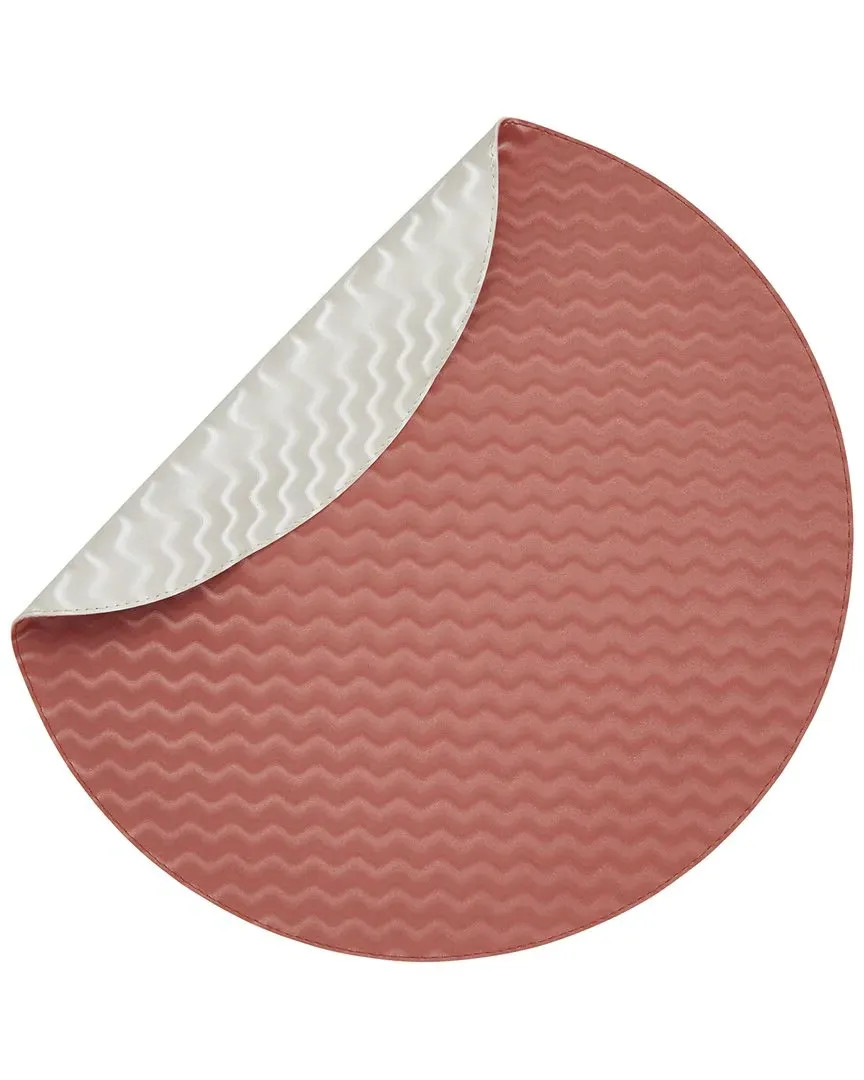Tilde Round Placemats Set of 4 - Pink, Vinyl