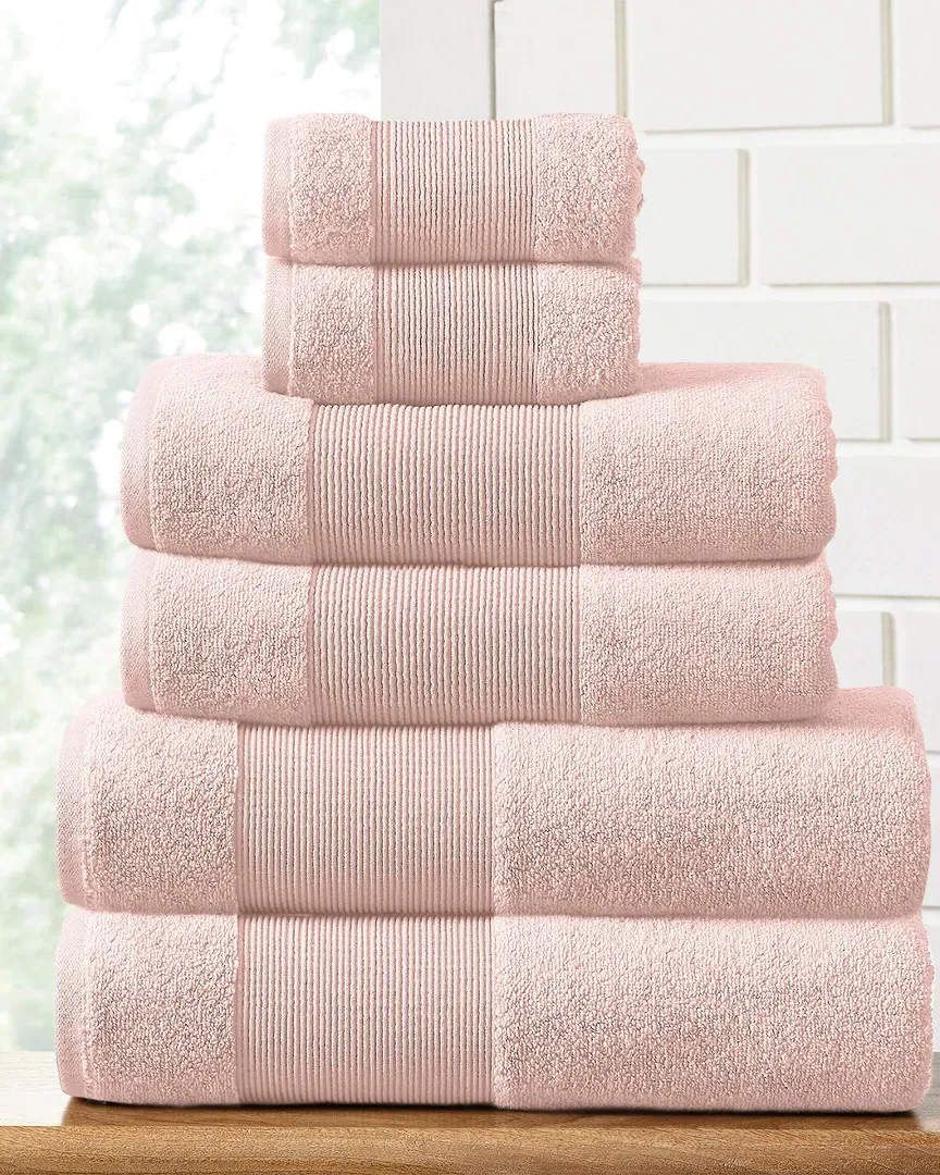 6pc Air Cloud Towel Set - Peachy Blush, Cotton