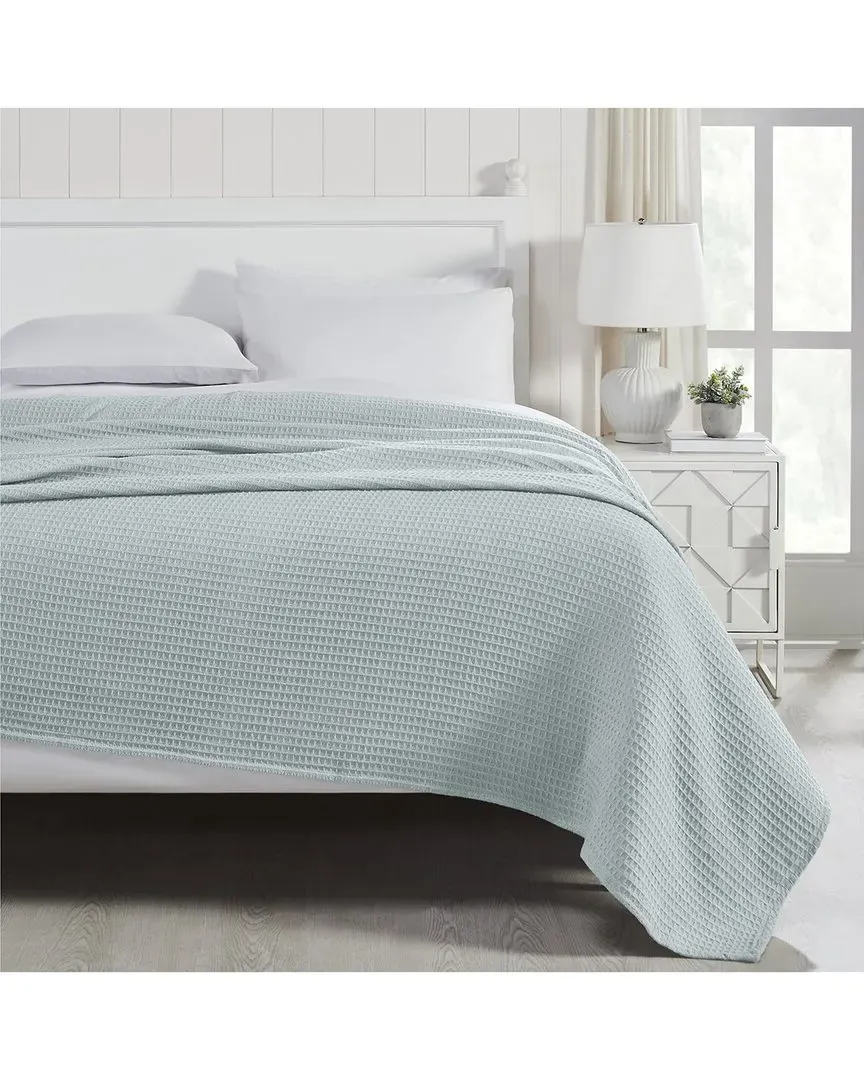 Cotton Waffle Thermal Blanket - Pale Blue image
