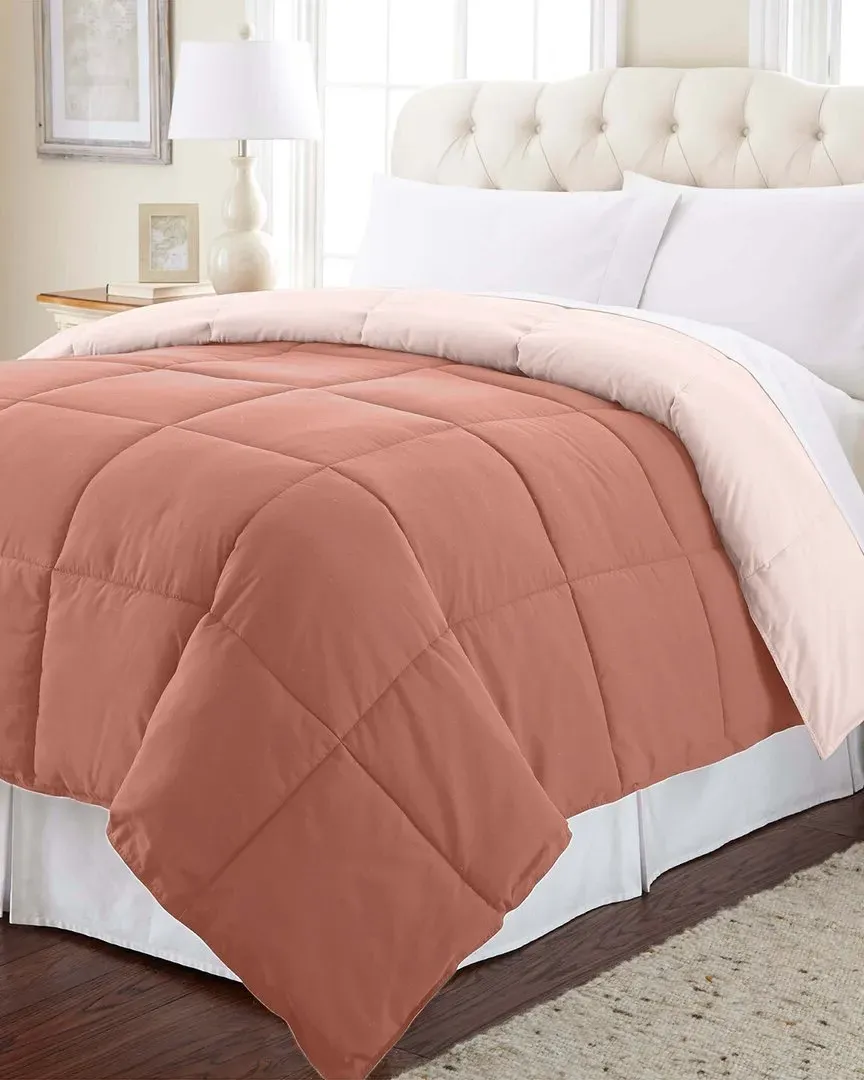 Down Alternative Reversible Comforter - Rosewood image